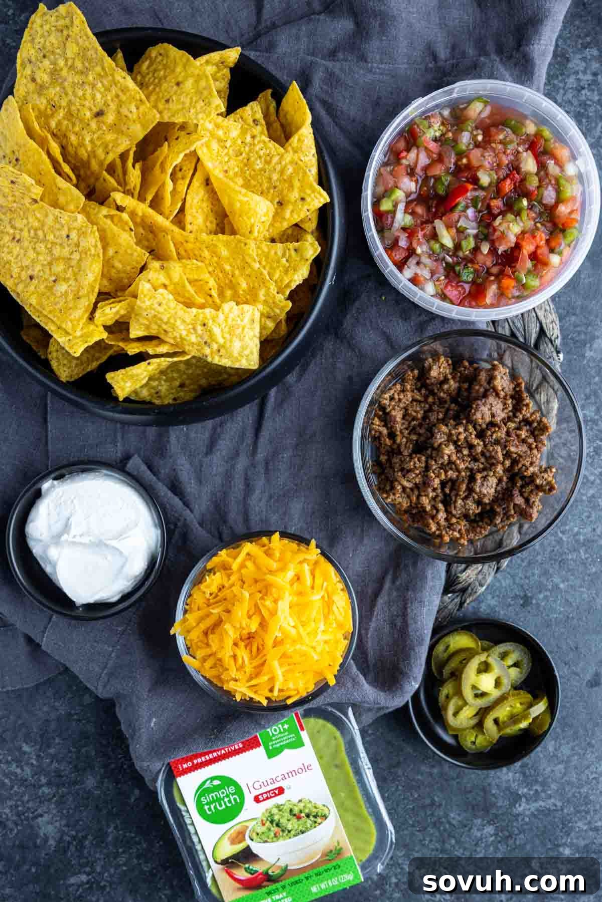 Air Fryer Nachos ingredients