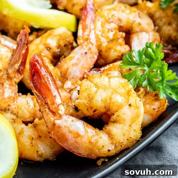 Air Fryer Shrimp is an easy 5 minute meal that's keto and delicious, with a beautiful pink color.