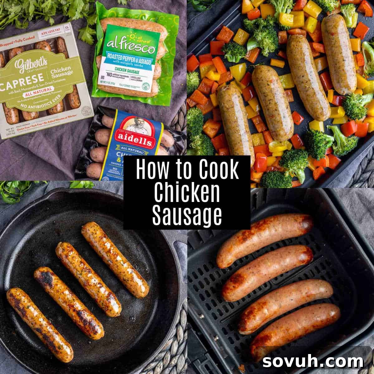 How to Cook Chicken Sausage and ingredients