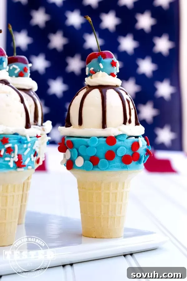 Charming patriotic paper flowers for Fourth of July centerpieces or party favors. Easy DIY craft for all ages.