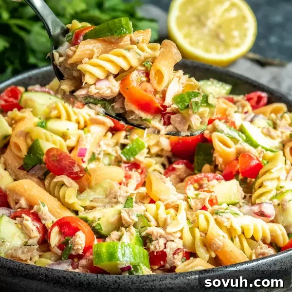 tossing Tuna Pasta Salad