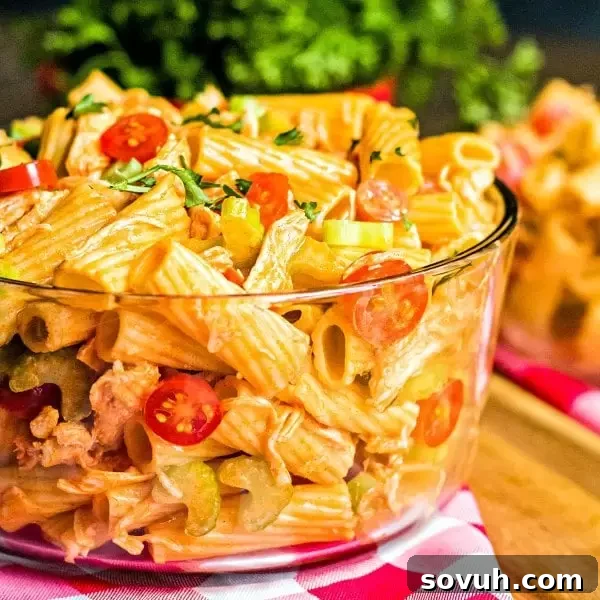 glass bowl will buffalo chicken salad