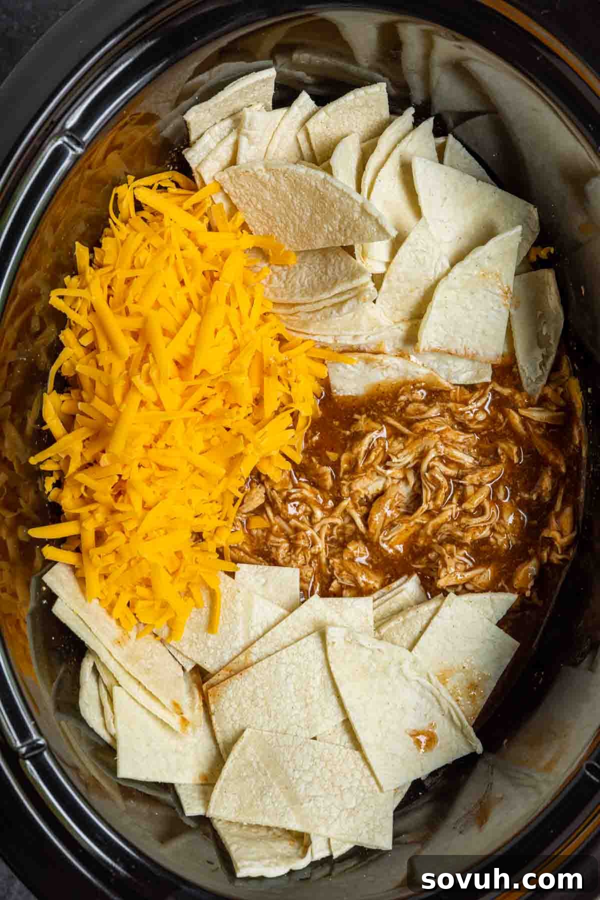 how to make Crock Pot Chicken Enchiladas