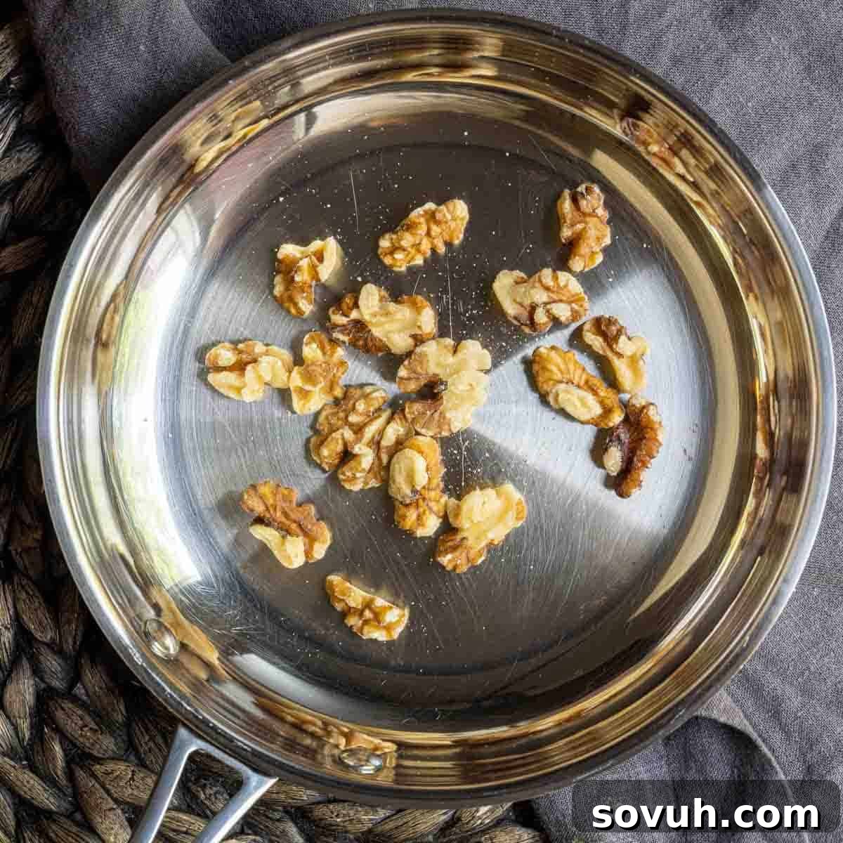 Pesto Rosso made with toasted walnuts