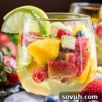 Summer Moscato Sangria perfect summer adult drink