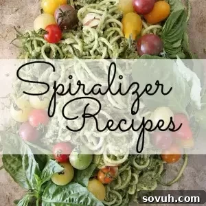 A collage featuring various healthy, low-carb spiralizer recipes, inspiring readers to discover new cooking ideas and dietary habits.