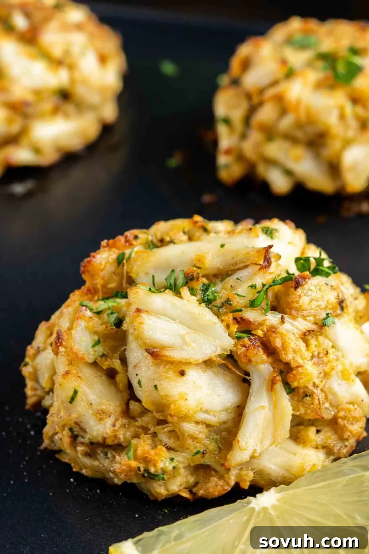 Maryland Crab Cakes on a pan.