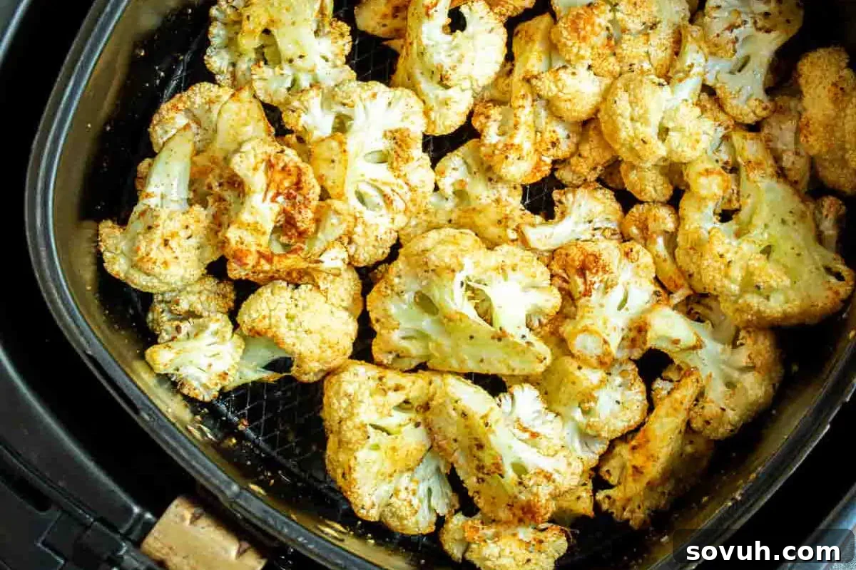 seasoning cauliflower in an air fryer