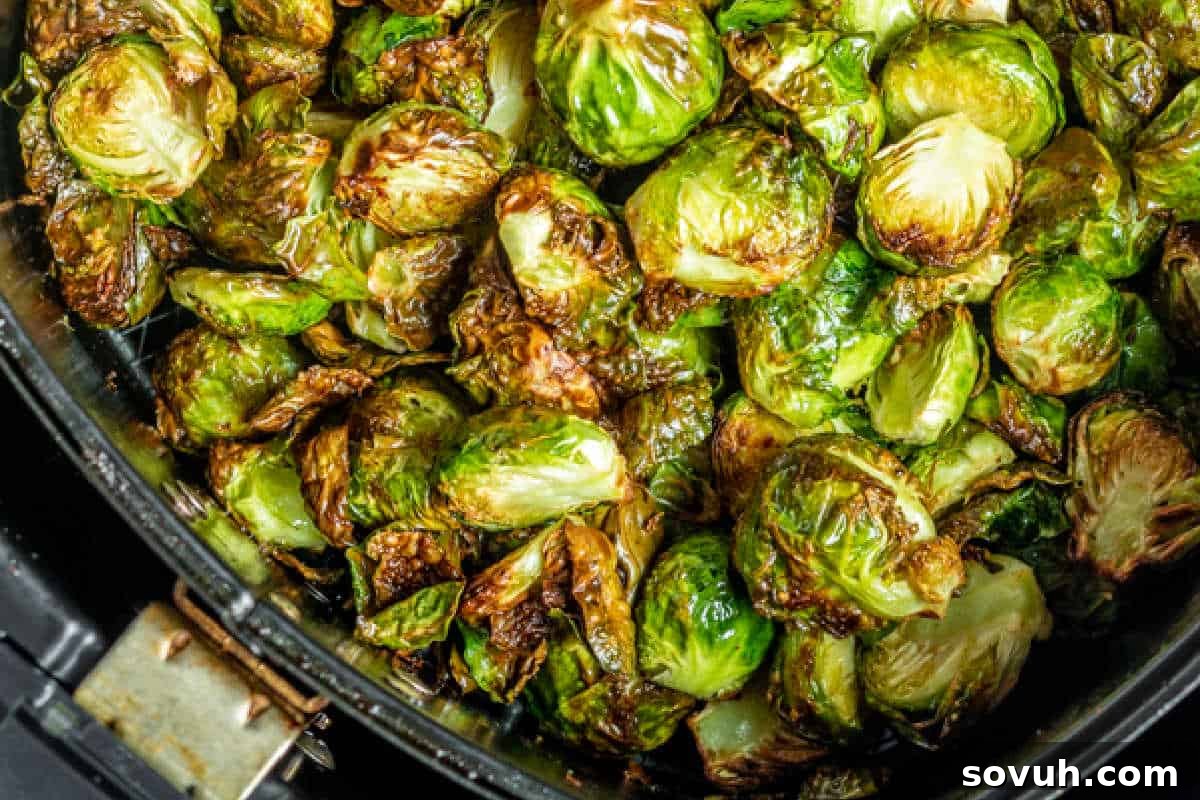 crispy air fried brussels sprouts 