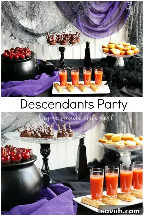 Ultimate Disney Descendants party ideas featuring villain-themed food, decorations, and fun for kids