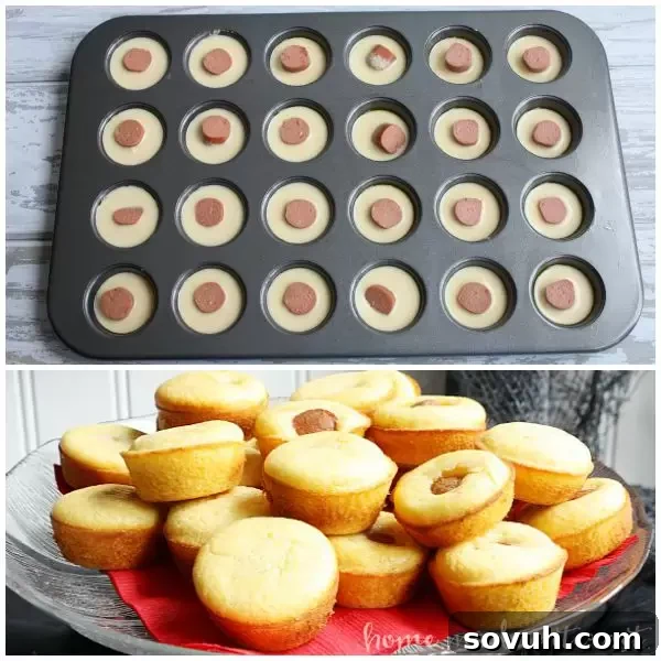 Fun mini corn dogs, a playful food idea for a Cruella de Vil themed Descendants party