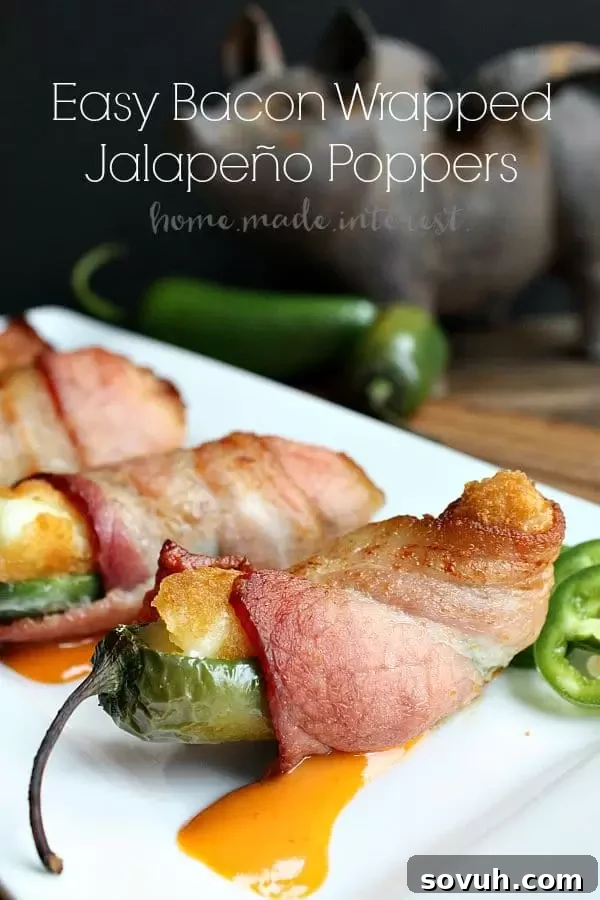 This snack hack makes bacon wrapped jalapeño poppers even easier! This is a great recipe for game day or just a fun party appetizer.