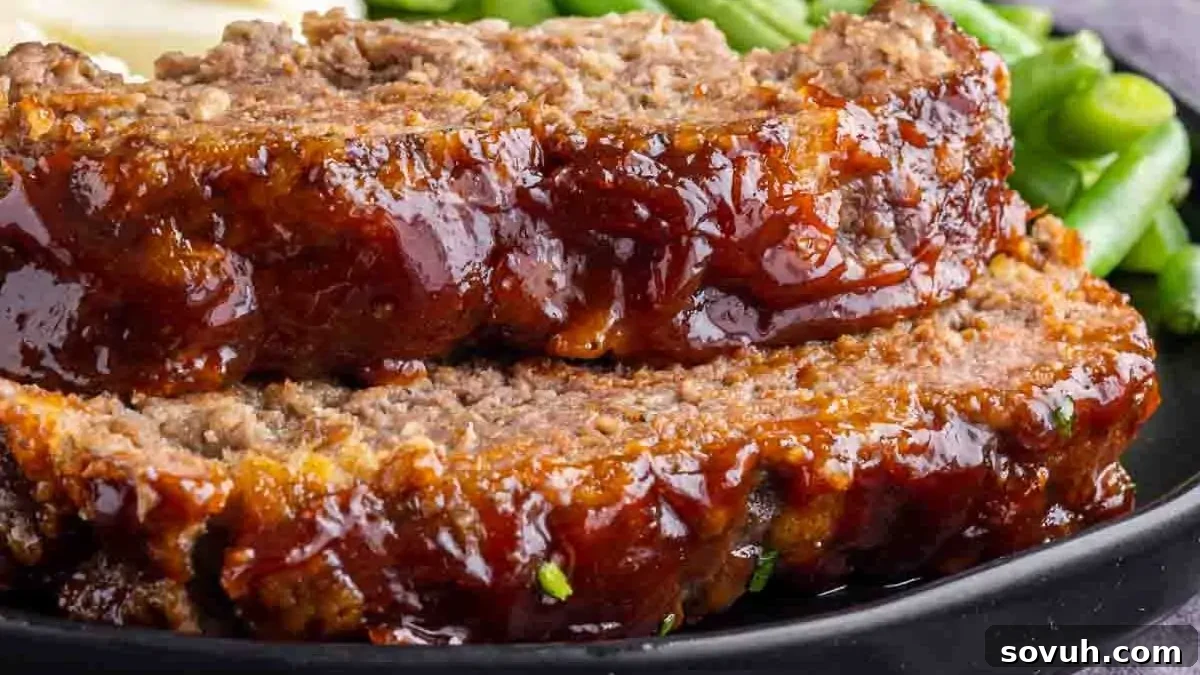 easy meatloaf on a plate