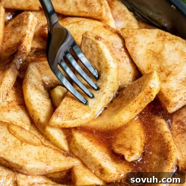 Tender and juicy Cinnamon Sugar Baked Apple Slices, freshly baked and ready to be enjoyed