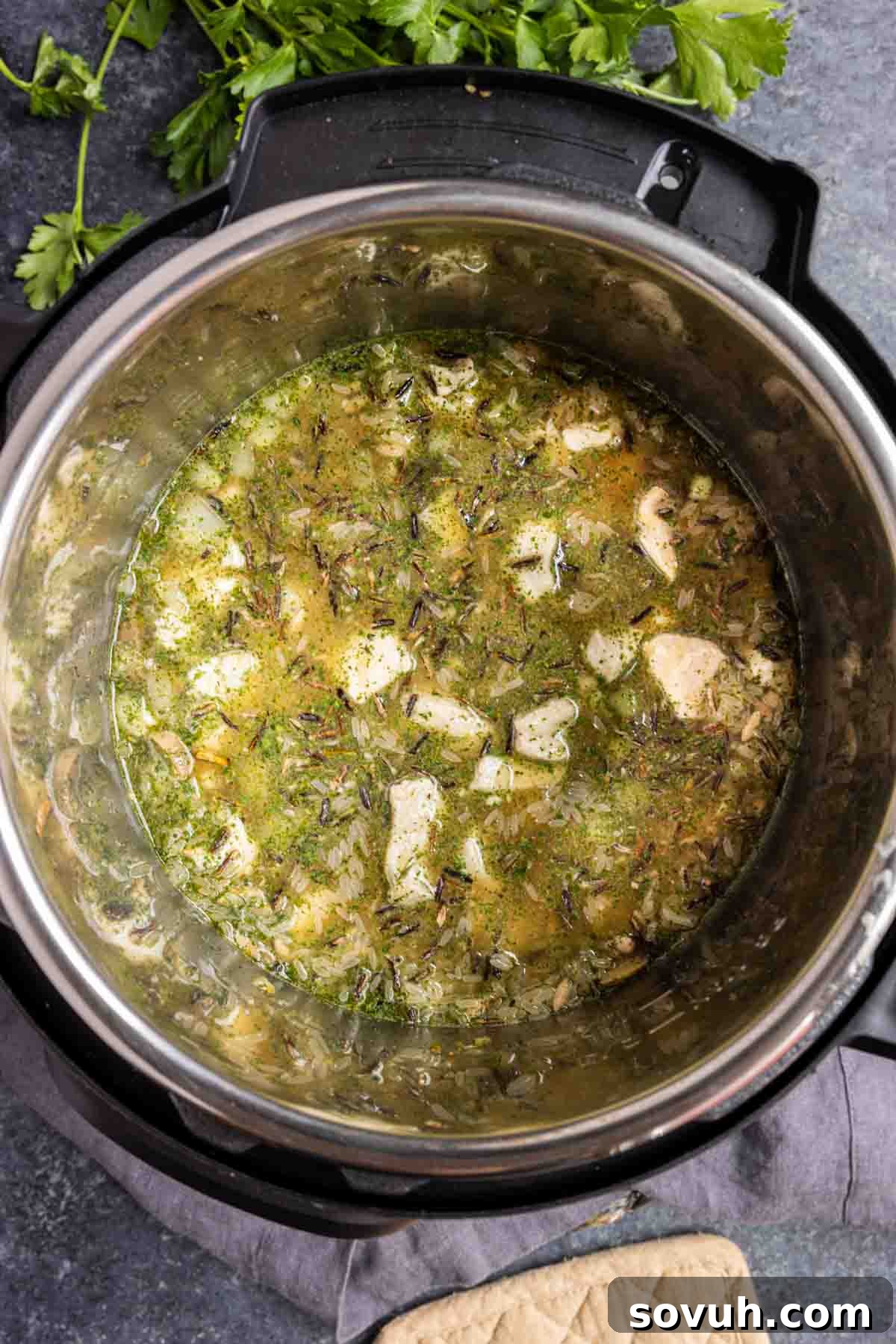 Cooking onions and celery in the Instant Pot