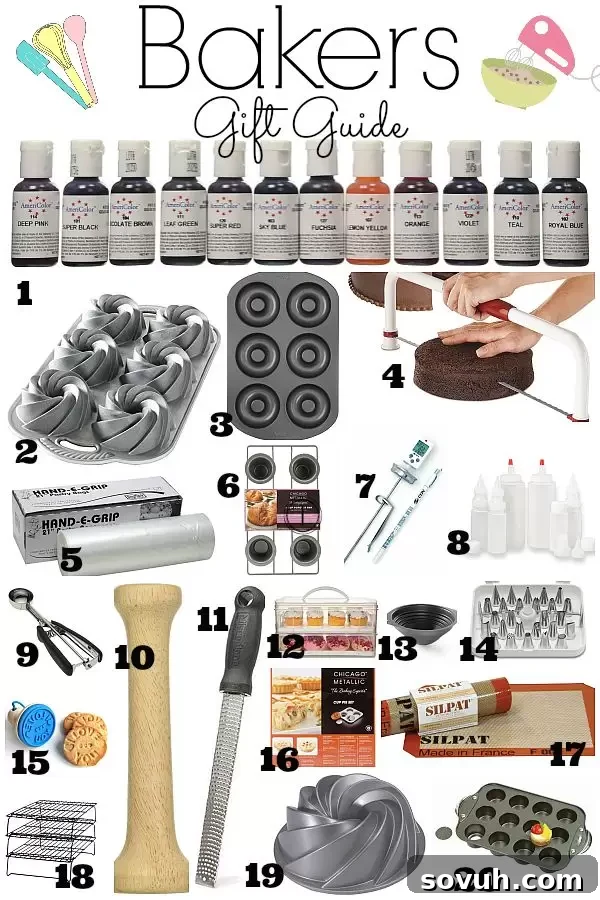 Every baker who loves baking needs and wants all this helpful and fun baking items. This bakers gift guide is a must have if you have a passion for baking or know someone who does.