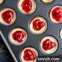 Honey pecan cheesecake cupcakes baked in a muffin tin