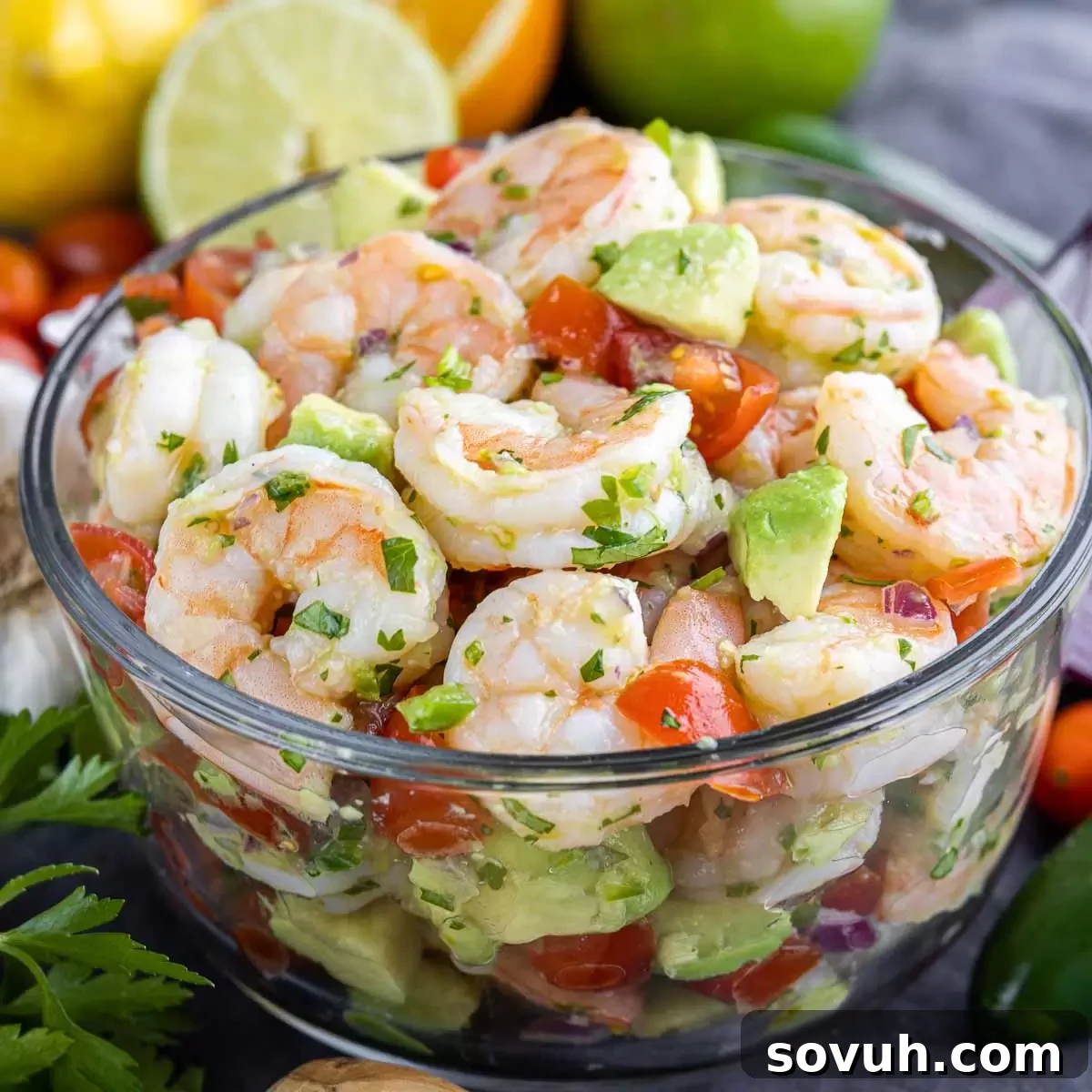 bowl with Shrimp Ceviche