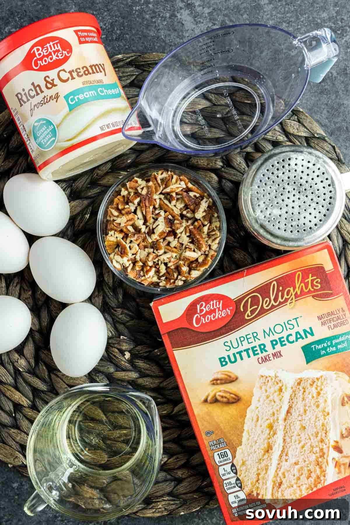 ingredients for Pecan Pie Cake Roll