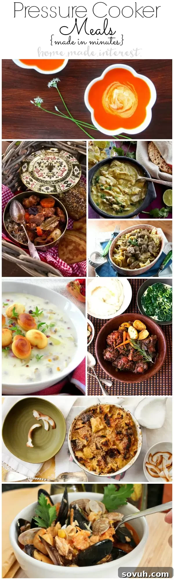 Have weeknight meals made in minutes by using a pressure cooker. These quick and easy one pot recipes use a pressure cooker to make cooking dinner a breeze.