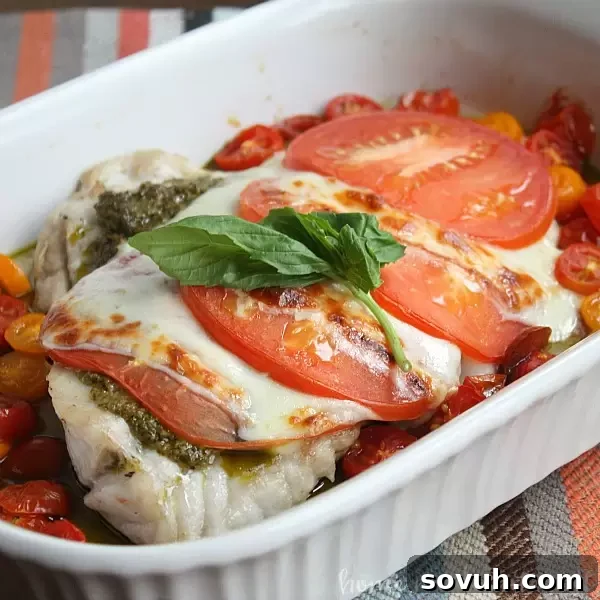 Featured image for Grouper Caprese, a delicious and healthy fish recipe inspired by Aruba.