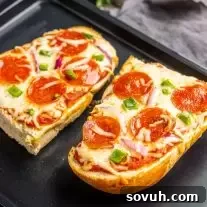 French Bread Pizza on a pan made in the oven
