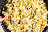 Quick and Zesty Dill Pickle Pasta Salad