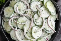 Creamy Summer Cucumber Salad with Dill and Yogurt