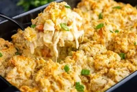 Cheddar Bay Biscuit Chicken Casserole with Creamy Sauce